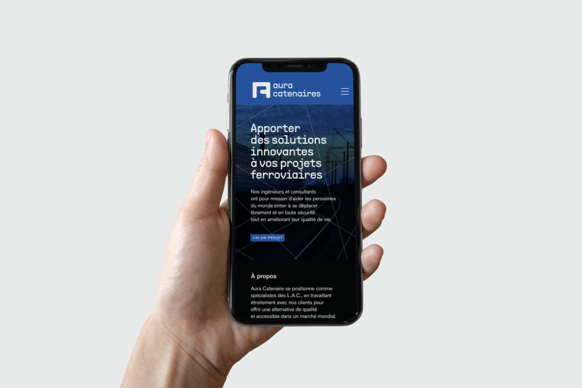 Présence digitale Aura Caténaires sur mobile